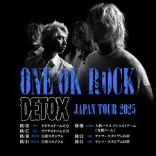 Poster for One OK Rock Detox: Japan Tour 2025 at Nissan Stadium
